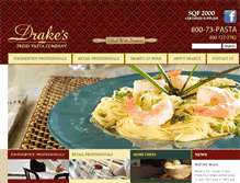 Tablet Screenshot of drakesfreshpasta.com
